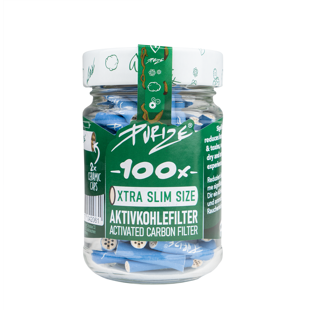 PURIZE® Glas I 100 XTRA Slim Size | Blau