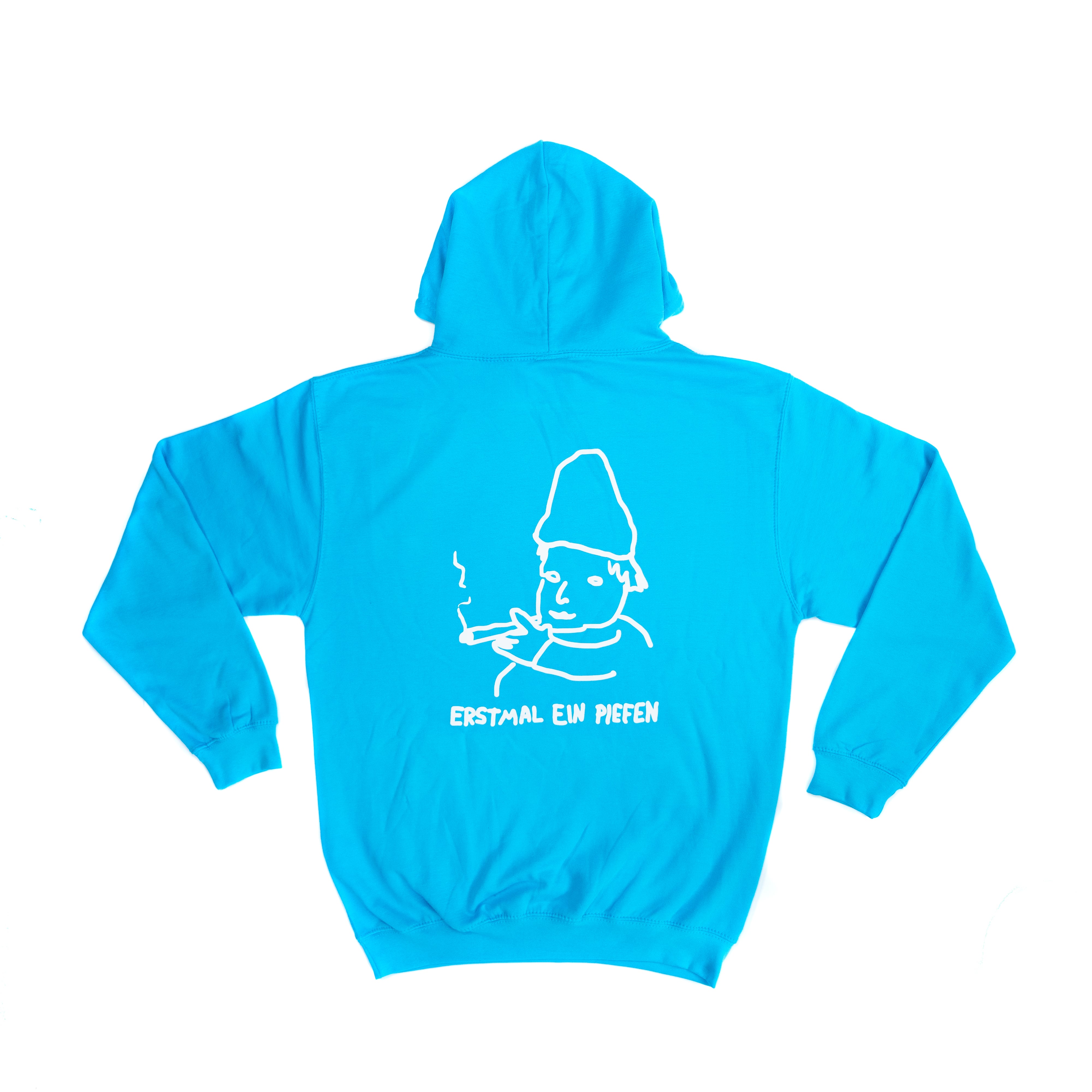PURIZE® X Erstmal ein Piefen® Hoodie I Hawaiian blue | Front- & Back-Print