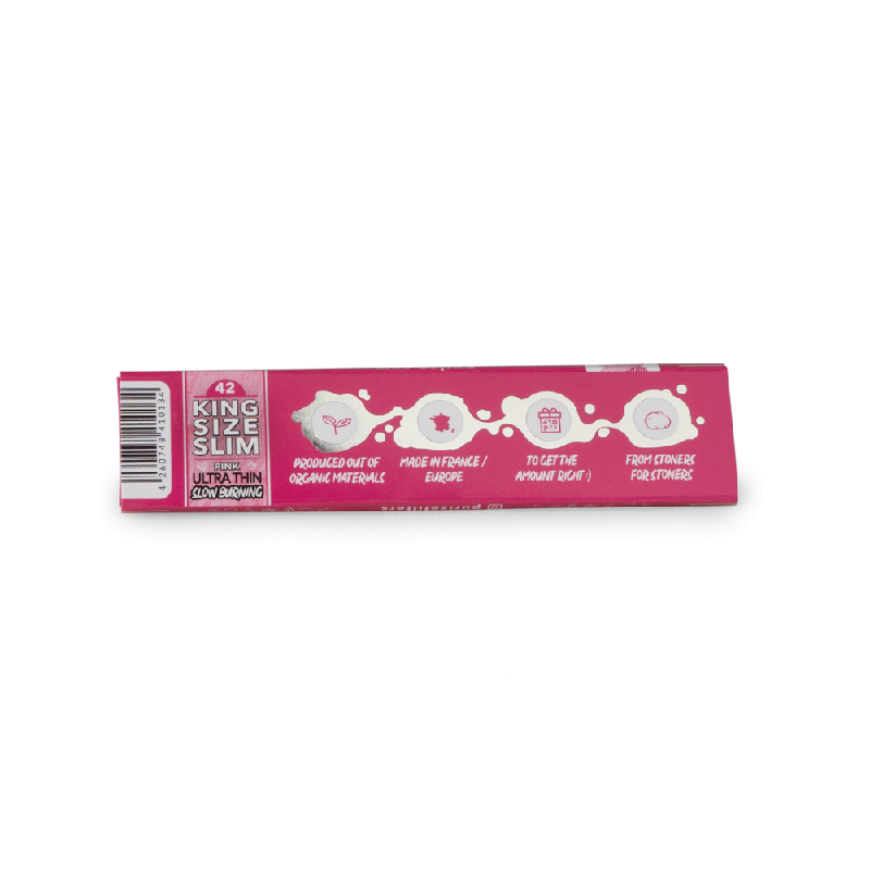Feuilles King Size Slim rose - Purize
