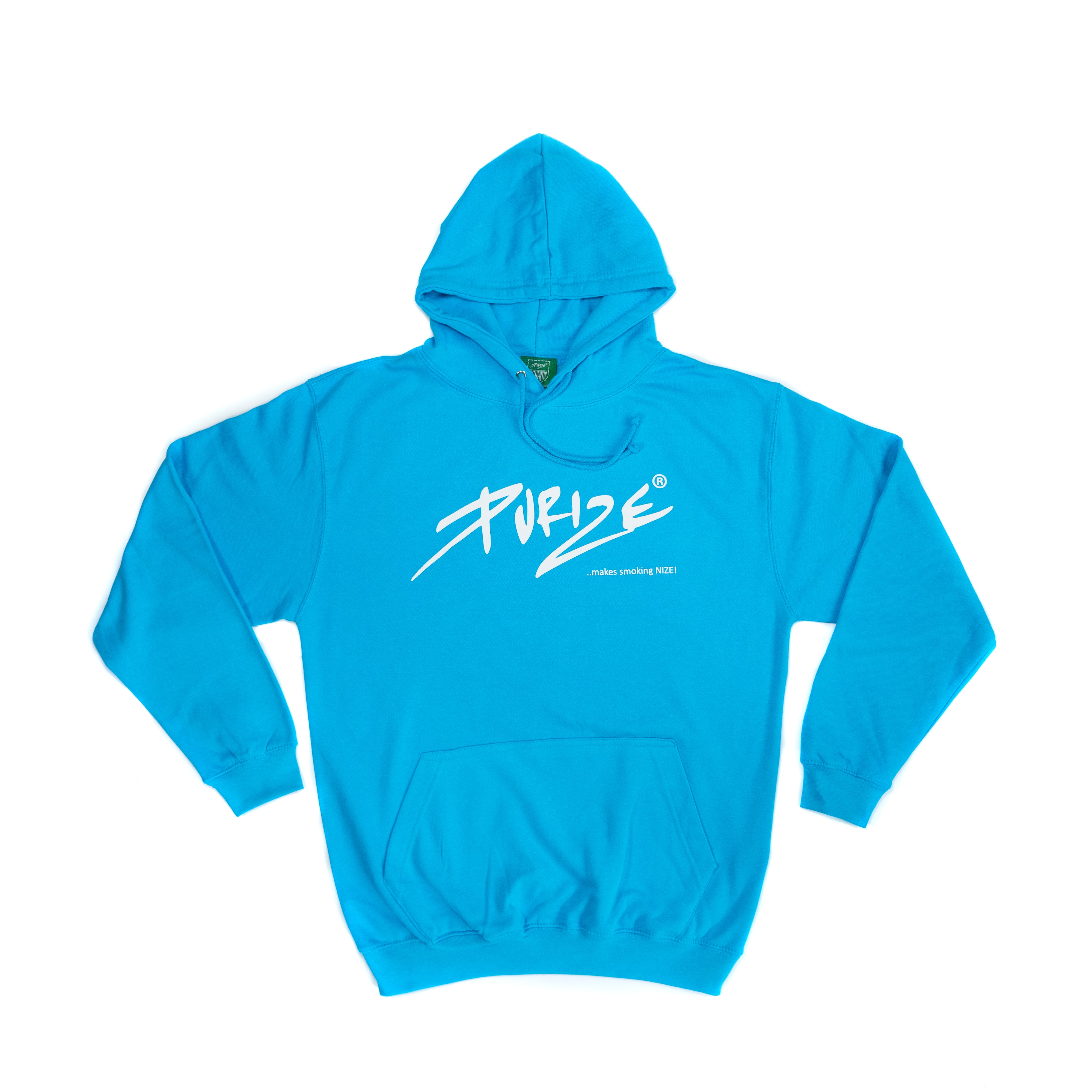 PURIZE® X Erstmal ein Piefen® Hoodie I Hawaiian blue | Front- & Back-Print