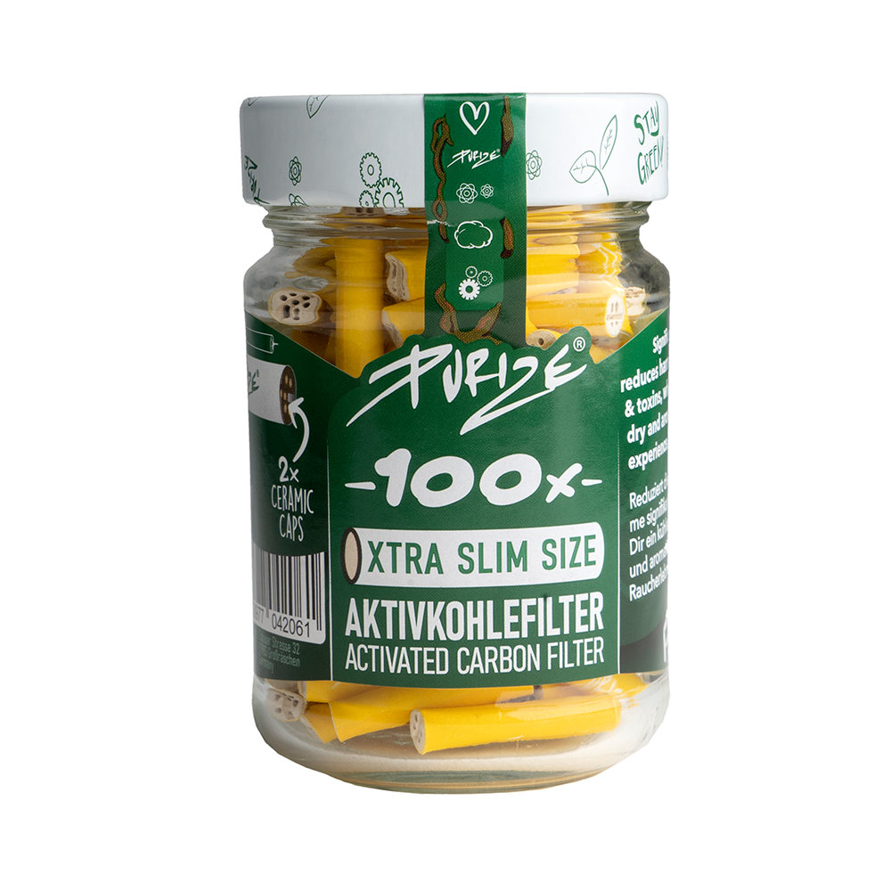 PURIZE® Glas I 100 XTRA Slim Size | Gelb