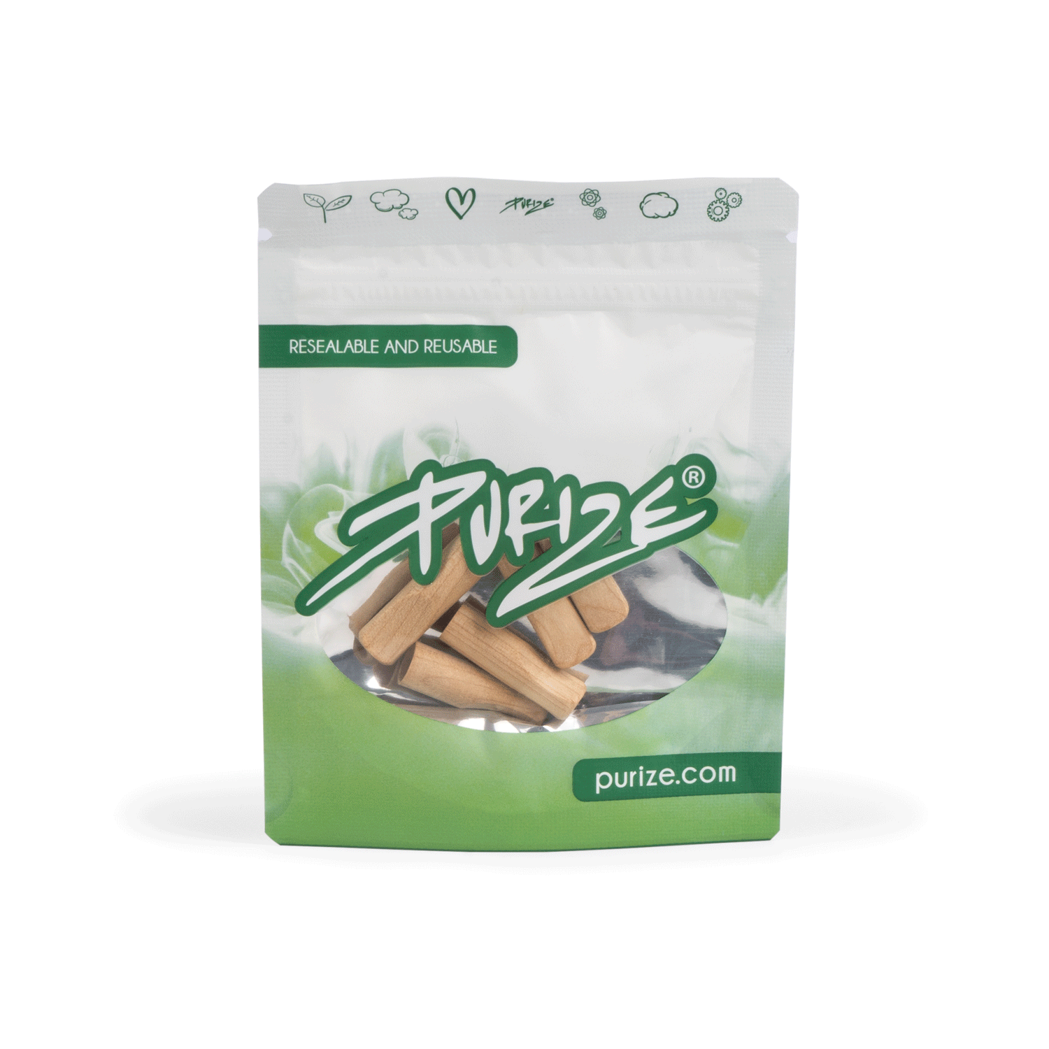 5 PURIZE® wooden mouth pieces | XTRA Slim Size