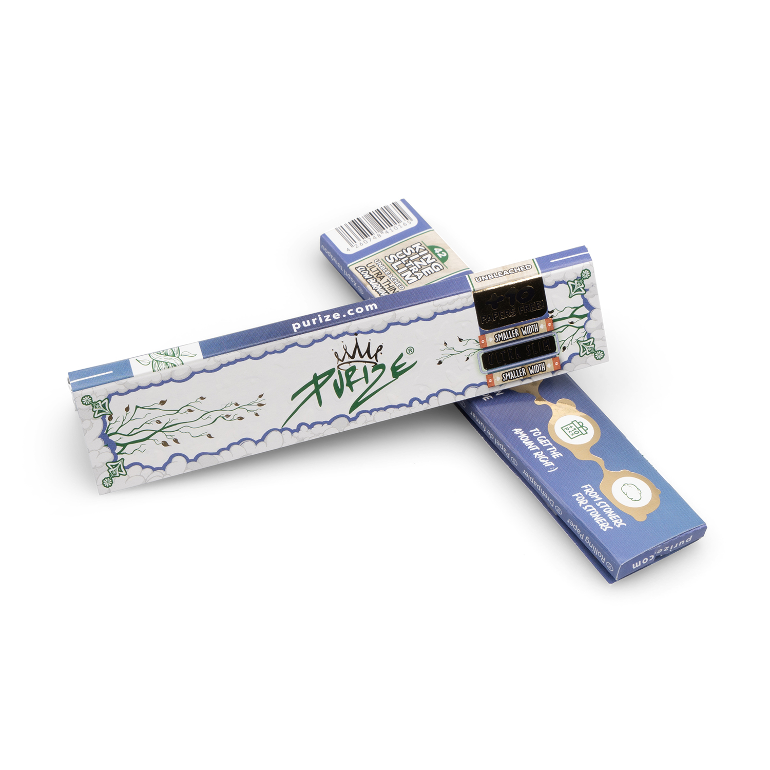 PURIZE® King Size Ultra Slim Papers 42er Booklet I 50er VE