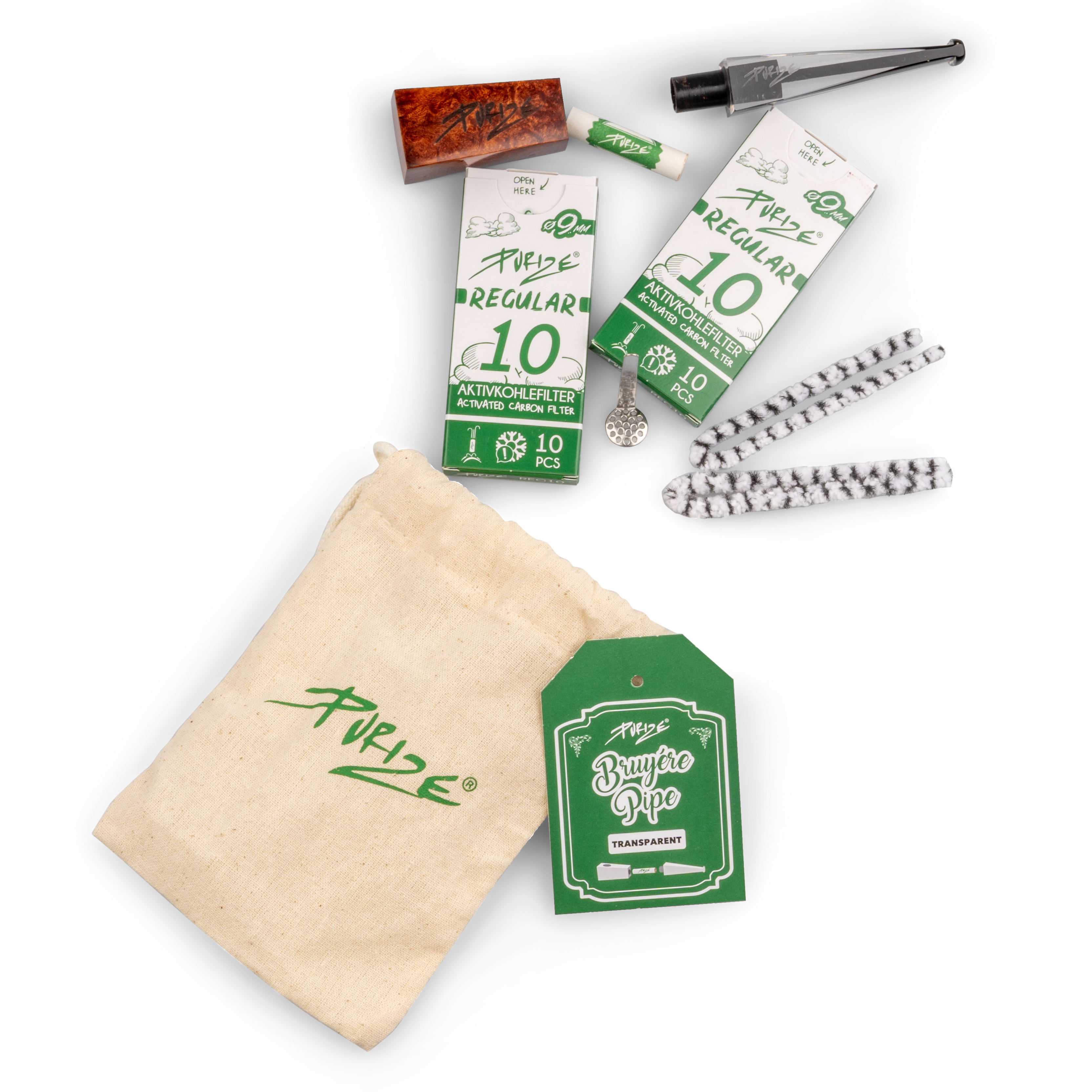 PURIZE® Bruyère Pipe | Transparent PURIZE® Bruyère Pipe | Transparent